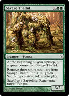 [213]【EN】【FOIL】凶暴なサリッド/Savage Thallid【TSP】[C][緑]