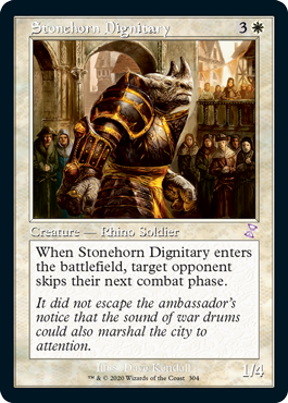 [304]【EN】■旧枠■石角の高官/Stonehorn Dignitary【TSR-BS】[R][白]