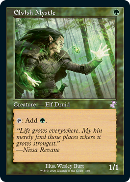 [360]【EN】■旧枠■エルフの神秘家/Elvish Mystic【TSR-BS】[R][緑]