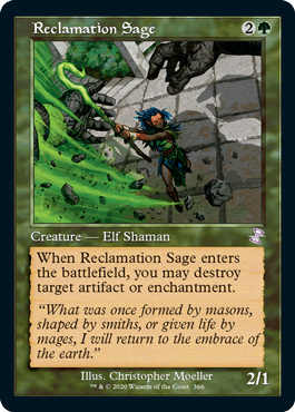 [366]【EN】■旧枠■再利用の賢者/Reclamation Sage【TSR-BS】[R][緑]