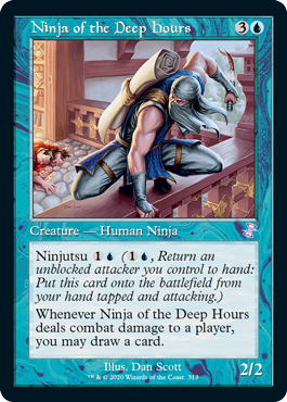 [313]【EN】【FOIL】■旧枠■深き刻の忍者/Ninja of the Deep Hours【TSR-BS】[R][青]