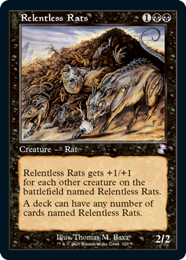 [329]【EN】【FOIL】■旧枠■執拗なネズミ/Relentless Rats【TSR-BS】[R][黒]