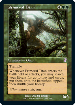 [365]【EN】【FOIL】■旧枠■原始のタイタン/Primeval Titan【TSR-BS】[R][緑]