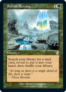 [367]【EN】【FOIL】■旧枠■森の占術/Sylvan Scrying【TSR-BS】[R][緑]