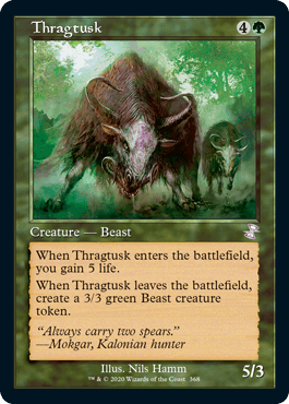 [368]【EN】【FOIL】■旧枠■スラーグ牙/Thragtusk【TSR-BS】[R][緑]