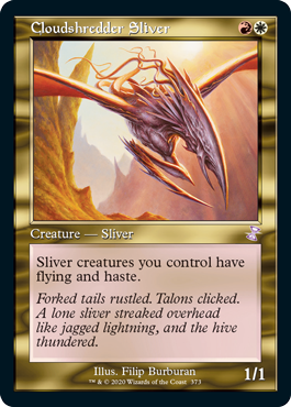 [373]【EN】【FOIL】■旧枠■斬雲スリヴァー/Cloudshredder Sliver【TSR-BS】[R][多色]