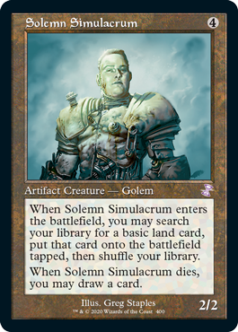 [400]【EN】【FOIL】■旧枠■真面目な身代わり/Solemn Simulacrum【TSR-BS】[R][茶]