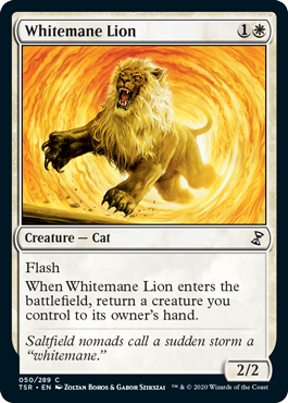 [050]【EN】白たてがみのライオン/Whitemane Lion【TSR】[C][白]