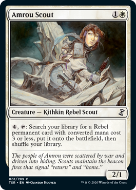 [001]【EN】【FOIL】アムローの偵察兵/Amrou Scout【TSR】[C][白]