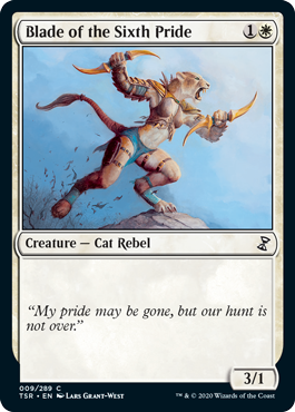 [009]【EN】【FOIL】第六隊の刃/Blade of the Sixth Pride【TSR】[C][白]