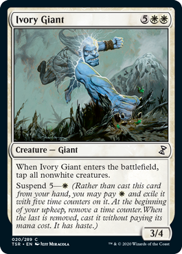 [020]【EN】【FOIL】象牙の巨人/Ivory Giant【TSR】[C][白]