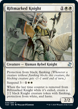[038]【EN】【FOIL】裂け目抜けの騎士/Riftmarked Knight【TSR】[U][白]