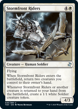 [046]【EN】【FOIL】嵐前線の乗り手/Stormfront Riders【TSR】[U][白]