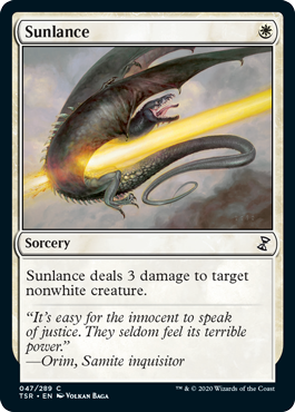 [047]【EN】【FOIL】太陽の槍/Sunlance【TSR】[C][白]