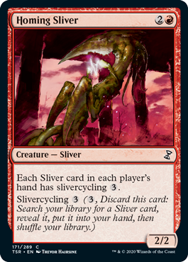 [171]【EN】【FOIL】誘導スリヴァー/Homing Sliver【TSR】[C][赤]