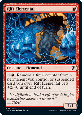 [185]【EN】【FOIL】裂け目の精霊/Rift Elemental【TSR】[C][赤]