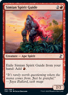[190]【EN】【FOIL】猿人の指導霊/Simian Spirit Guide【TSR】[C][赤]