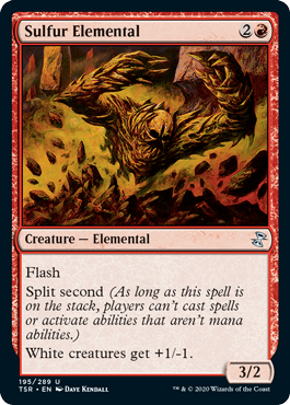 [195]【EN】【FOIL】硫黄の精霊/Sulfur Elemental【TSR】[U][赤]