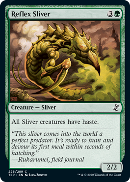 [226]【EN】【FOIL】反射スリヴァー/Reflex Sliver【TSR】[C][緑]