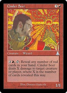 [078]【JP】【FOIL】燃えがらの予見者/Cinder Seer【UDS】[U][赤]