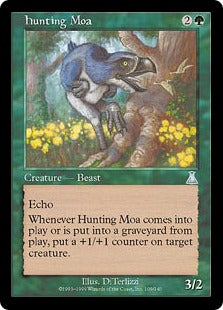 [109]【JP】【FOIL】狩りをする恐鳥/Hunting Moa【UDS】[U][緑]