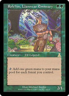 [119]【EN】【FOIL】ラノワールの使者ロフェロス/Rofellos, Llanowar Emissary【UDS】[R][緑]