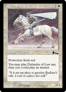 [005]【EN】【FOIL】法の防衛者/Defender of Law【ULG】[C][白]