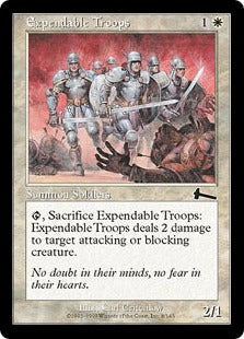 [008]【EN】【FOIL】捨て石の兵員/Expendable Troops【ULG】[C][白]