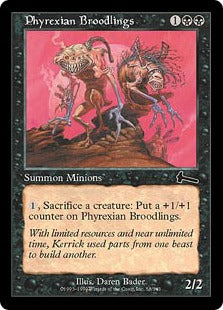 [058]【JP】ファイレクシアの後裔/Phyrexian Broodlings【ULG】[C][黒]