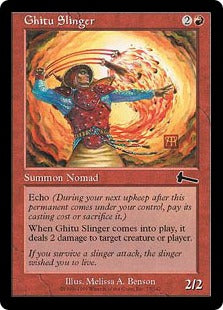 [077]【EN】【FOIL】ギトゥの投石戦士/Ghitu Slinger【ULG】[C][赤]