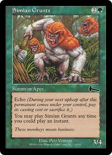 [113]【JP】【FOIL】うなる類人猿/Simian Grunts【ULG】[C][緑]
