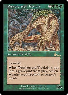[116]【JP】【FOIL】ウェザーシード・ツリーフォーク/Weatherseed Treefolk【ULG】[R][緑]