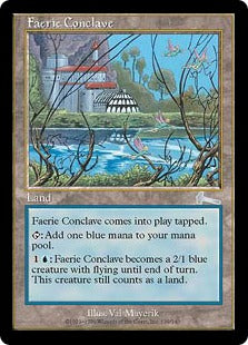 ★特価品★[139]【EN】【FOIL】フェアリーの集会場/Faerie Conclave【ULG】[U][土地]