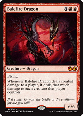 [124]【EN】災火のドラゴン/Balefire Dragon【UMA】[M][赤]