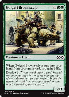 [166]【EN】ゴルガリの茶鱗/Golgari Brownscale【UMA】[C][緑]