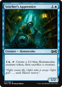 [073]【EN】【FOIL】縫い師の見習い/Stitcher's Apprentice【UMA】[C][青]