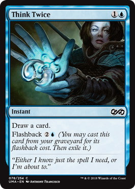 [078]【EN】【FOIL】熟慮/Think Twice【UMA】[C][青]