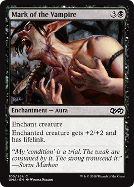 [105]【EN】【FOIL】吸血鬼の印/Mark of the Vampire【UMA】[C][黒]