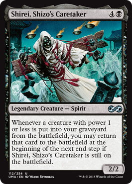 [112]【EN】【FOIL】死蔵の世話人、死零/Shirei, Shizo's Caretaker【UMA】[U][黒]