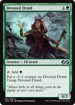 [162]【EN】【FOIL】献身のドルイド/Devoted Druid【UMA】[U][緑]