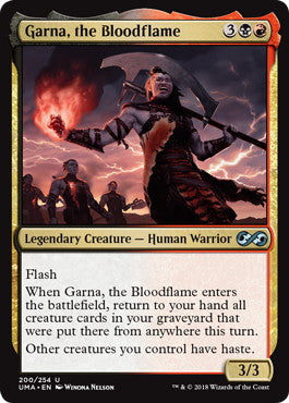 [199]【EN】【FOIL】血の炎、ガルナ/Garna, the Bloodflame【UMA】[U][多色]