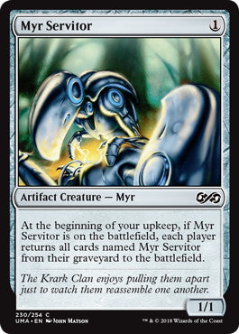 [230]【EN】【FOIL】マイアの苦役者/Myr Servitor【UMA】[C][茶]