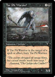 [070]【EN】タール坑の戦士/Tar Pit Warrior【VIS】[C][黒]