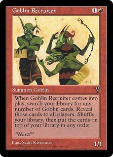 [080]【EN】ゴブリン徴募兵/Goblin Recruiter【VIS】[U][赤]