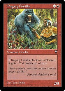 [090]【EN】怒り狂うゴリラ/Raging Gorilla【VIS】[C][赤]