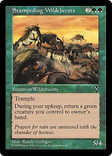 [121]【EN】暴走するヌー/Stampeding Wildebeests【VIS】[U][緑]