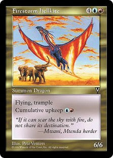 [130]【JP】炎の嵐のヘルカイト/Firestorm Hellkite【VIS】[R][多色]