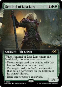 [358]【EN】■拡張アート■失われし伝承の歩哨/Sentinel of Lost Lore【WOE】[R][緑]