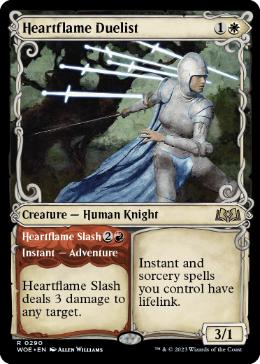 [290]【EN】【FOIL】■ショーケース■炎心の決闘者/Heartflame Duelist【WOE】[R][白]