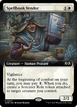 [327]【EN】【FOIL】■拡張アート■呪文書売り/Spellbook Vendor【WOE】[R][白]